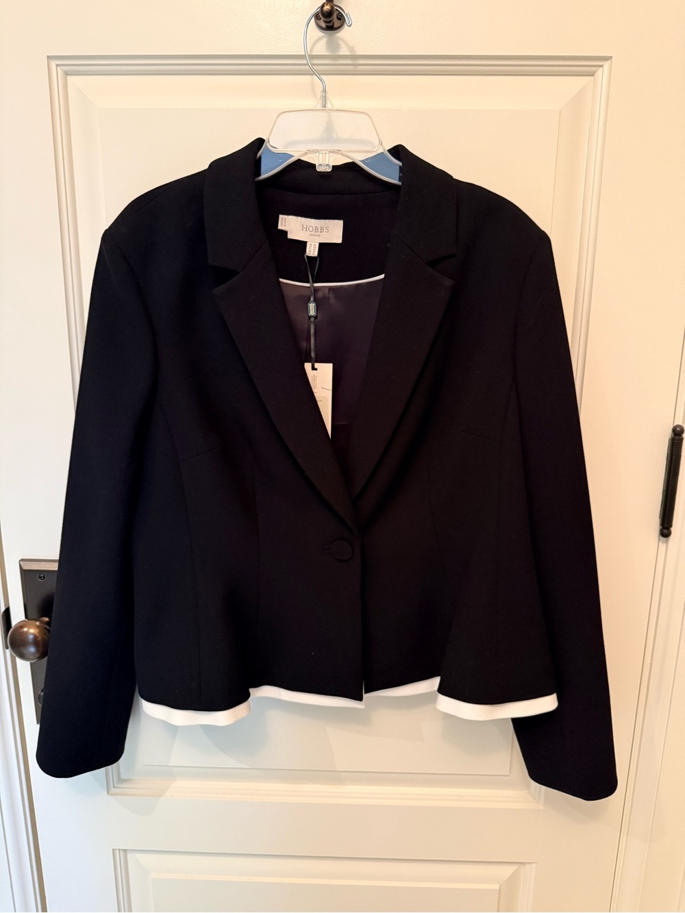 HOBBS London Harmony Jacket US 16 Blk/Ivory